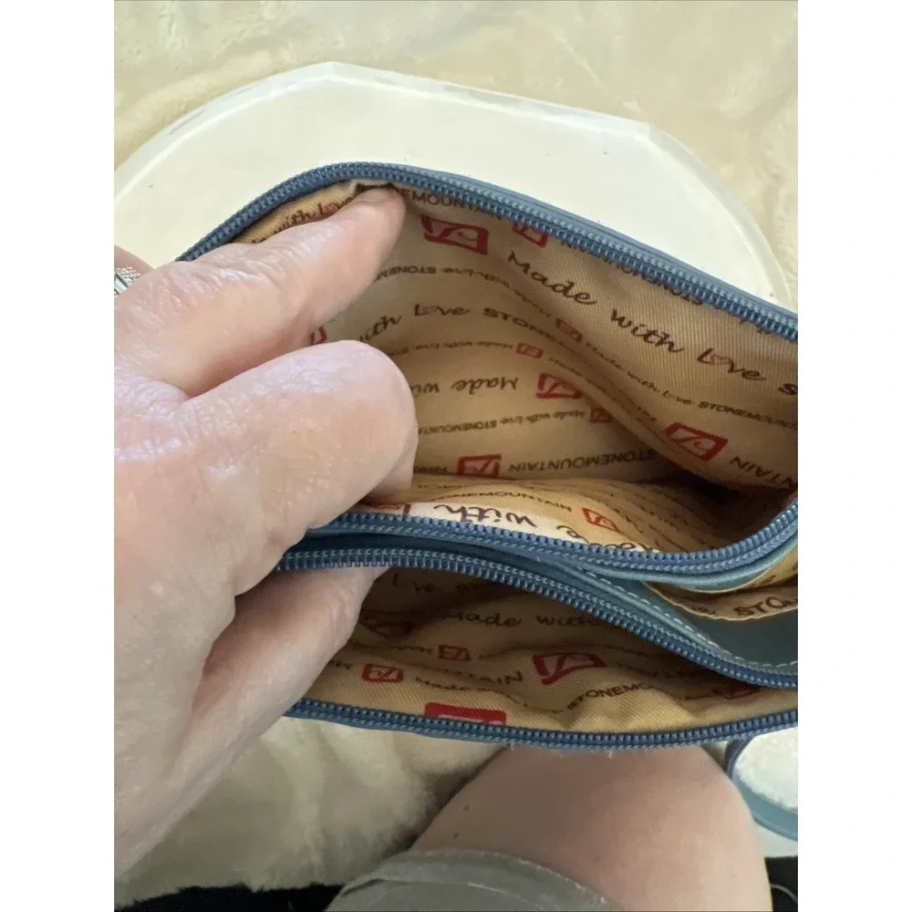 Stone Mountain Faux leather Crossbody Blue Purse Bag